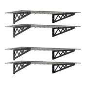 24" x 48" Wall Shelves Combo (Four Pack with Hooks)