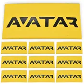 0 Gauge 3:1 Heat Shrink with Deaf Bonce / Avatar Logo 10 Pack Yellow