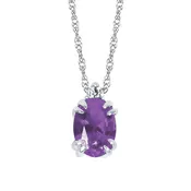 10KT .02CT (1)DIA/7X5 OV AMETH  PEND