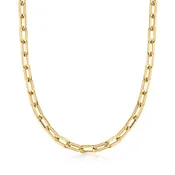 14k Gold Large Elongated Box Chain Necklace