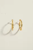 30mm Twisted Open Metal Hoops