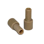 240190 - 1/4-28 Flangeless Nuts for 1/8" OD tubing, PEEK, 10-pk | FIAlab