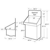 18” 1 Tray Display