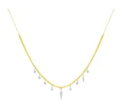 14K Yellow Gold Droplet Necklace