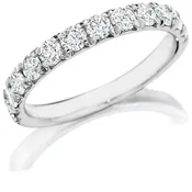 12-Stone Round Shared-Prong Diamond Wedding Band in 14K Gold – 0.98 cttw