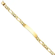 14KY FIGARO  LINK ID BRACELET