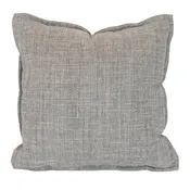 20" X 20" ELLIE GREY LINEN PILLOW