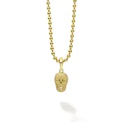 Anthem 18K Gold Caviar Skull Amulet Necklace