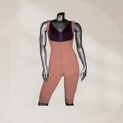 128C High Compression Faja | Above the Knee | Frontal Hooks and Pelvic Zipper