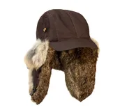 Mad Bomber Brown Canvas Bomber Hat with Visor