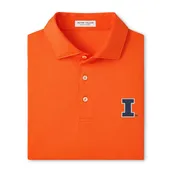 Peter Millar Illinois Fighting Illini Mens Orange Hugo Short Sleeve Fashion Polo