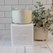 Palo Santo Classic Glass 2 Wick Soy Candle