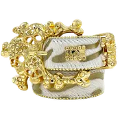 Acid Wash Gold Tiger Stripe Skull Pile