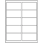 4x2 Laser & Inkjet Sheet Labels - 10 per Sheet - 10,000/Case (1,000 Sheets) - White, Rounded Corners
