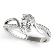 1.05ct Oval White Gold Diamond Engagement Ring