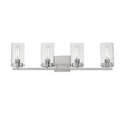 Maxim Four Light Bath Vanity in Satin Nickel from the Pinn collection - 12404CLSN