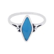 10497<br>ing 7X14mm marquise framed Reonstituted TQ w/ 3 dot design .925