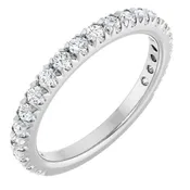 14K Gold 0.50 CTW French-Set Lab-Grown Diamond Wedding Band