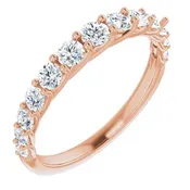 14k Rose Gold Diamond Band