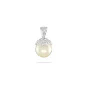 14K White Gold Lava Flow Pendant