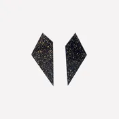 Large Bronze Glitter Shard Earrings