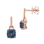 Alexandrite Earrings – Century, 14K Rose Gold