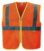 OSHA Compliant Class 2 Economy Mesh Reflective Safety Vest with Custom Logo Printed on Back