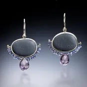 Amethyst Rock Earrings