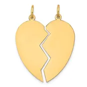 14K 2 piece Heart Charm Set