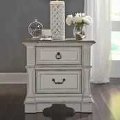 Abbey Park Drawer Nightstand In Antique White