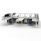 7.5' x 7' Cubicles - Global Evolve 4-Person Collab Station (ATWPCZ05)