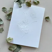 embossed floral notecard — Robinson Press