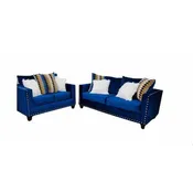 2 Piece Blue Multi-Color Sectional