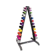 12 Pair Neoprene Rack with Rack, Includes GDR24 and pairs Neoprene Dumbbells 1-15lbs - [GDR24-NPACK]