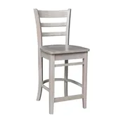 24-Inch Emily Stool in Taupe Gray, Ready to Ship