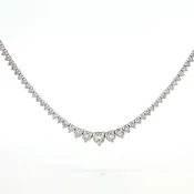 2.2ctw Diamond Riviera Necklace 14K White Gold