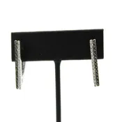 Carlos Belloso Earrings Black and White Diamonds set in 18kt White Gold
