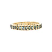 Blue-Green Tourmaline Stack Ring