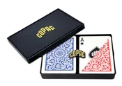 Copag 1546 100% Plastic Playing Cards - Poker Size (Standard) Regular Index Blue/Red Double Deck Set