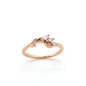 Nature Inspired Contour Wedding Band