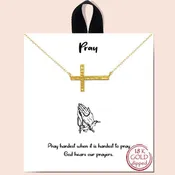 077717, SIDE CROSS NECKLACE