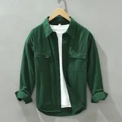 Cotton Long-sleeved Shirt Trendy Workwear Men’s Width