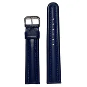 18mm Smart Watch Band | Quick Release | Calf Leather | Ocean Blue | Match Stitch