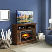 Shelby 48in Medium Cherry Fireplace