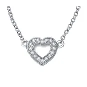 0.18 ct tw Open Heart Necklace — Cronier's Fine Jewelry