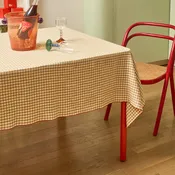 Big Night Check Linen Tablecloth