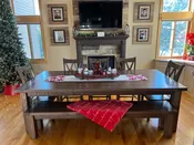Four Square Legs Red Oak Dark | Minnesota Farmhouse Custom Dining Tables and Furniture