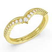 2-Row Diamond Chevron Band