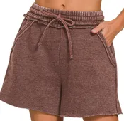 Acid Wash Fleece Shorts