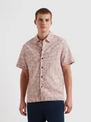 Angelo Regular Fit Checker Print Short Sleeve Shirt In Birch Grey